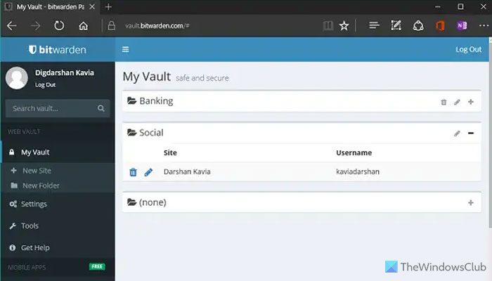 Bitwarden can store and sync your Passwords across devices