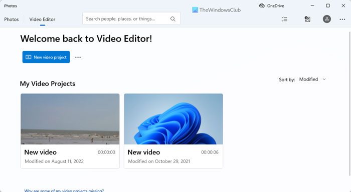 How to use Video Editor app in Windows 11/10