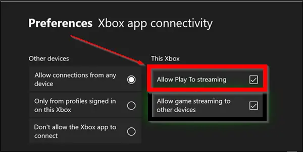 Stream Music & Video content to Xbox console using Play To feature