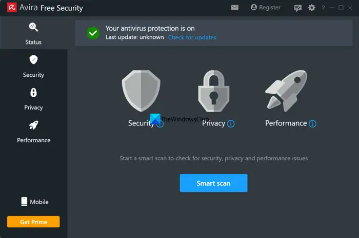 Avira Free Security Suite for Windows