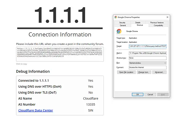 Chrome DNS over HTTPS