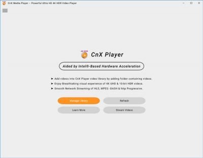 CnX Media Player is a 4K HDR video player for Windows 10