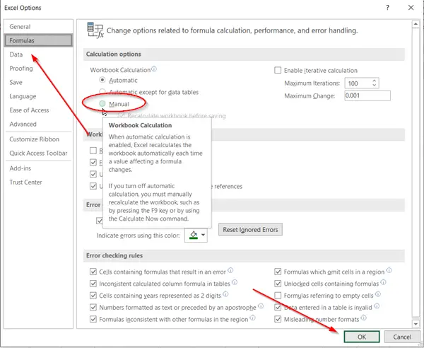 We found a problem with some content in filename.xlsx error in Excel