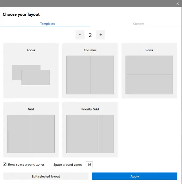 Create Multiple Zones with custom layout