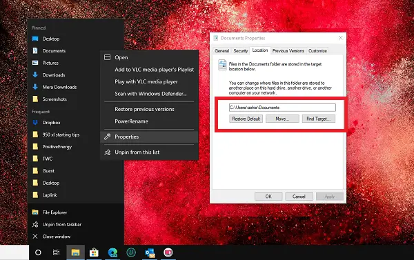 Где мои документы в Windows 10