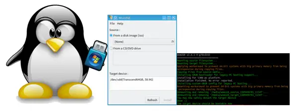 make windows 10 usb on linux