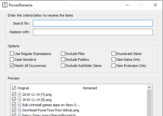 Power Renamer with Power Toys