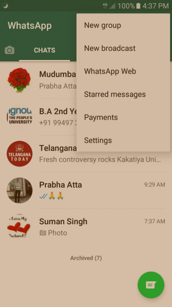 Whatsapp Interface