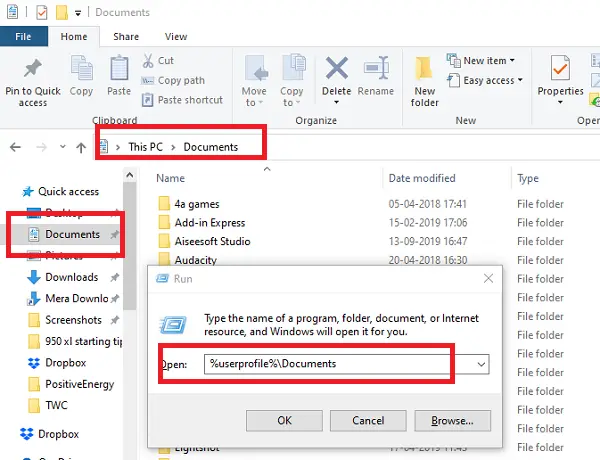 Where is My Documents Folder in Windows 10