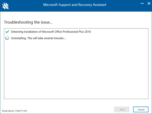 microsoft support and recovery assistant never finishes microsoft support and recovery assistant never finishes