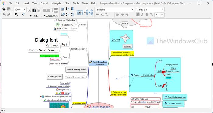 Freeplane is a free mind mapping software for Windows 11/10