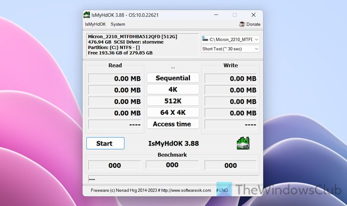 IsMyHdOK is a free software for checking your Hard Drive for issues