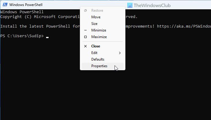 Windows PowerShell font and window is too small