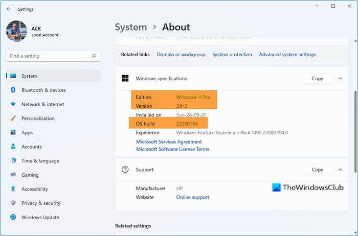 Windows 11 的哪个版本、版本、内部版本