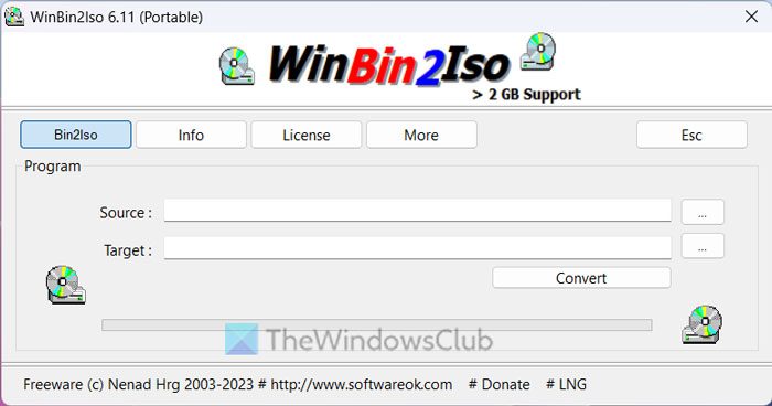 How to convert BIN to ISO or BIN to JPG file format