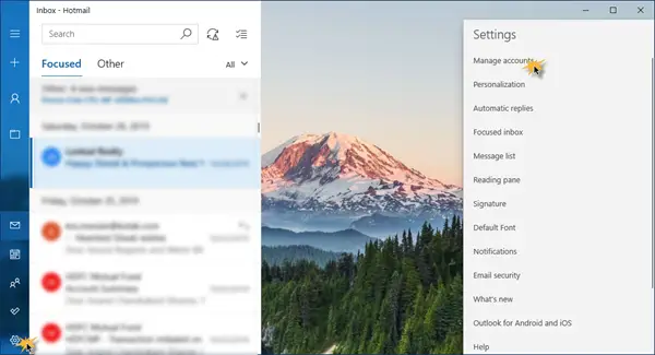 Change Email Sender Name in Windows 10 Mail app