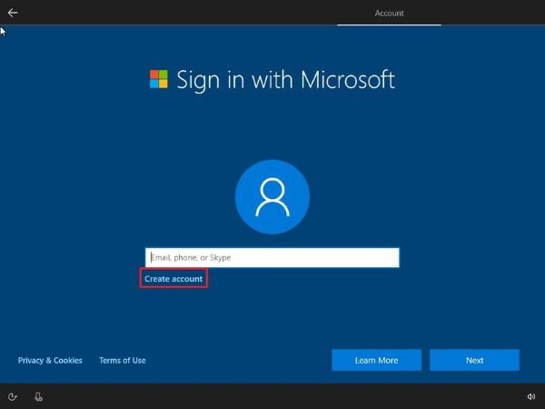 Create a Local Account during or after installation of Windows Home