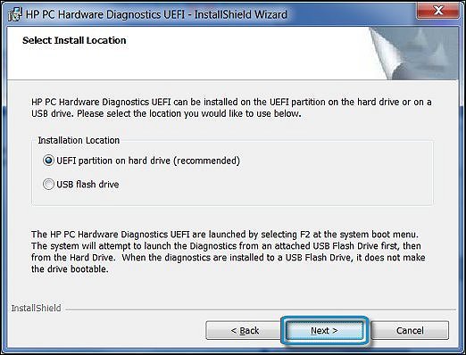 run the UEFI diagnostics tool from a USB drive