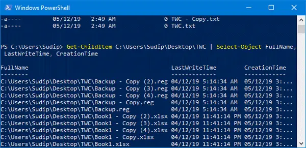 PowerShell to delete and in Windows