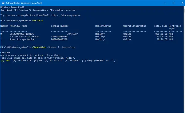 Format external storage drive