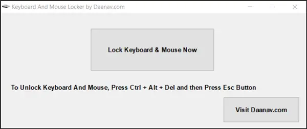 Free Keyboard & Mouse Locker software