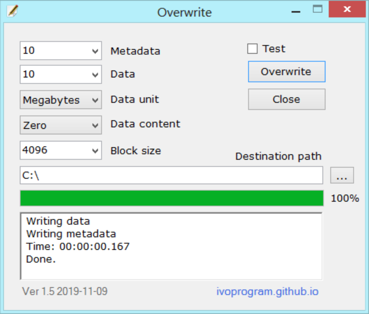 Erase, wipe & overwrite data, metadata & empty space on disk