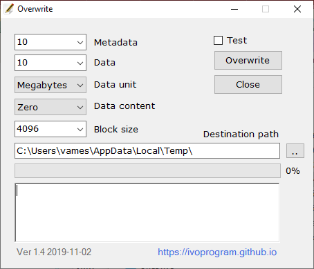 Erase & overwrite data, metadata & empty space on disk