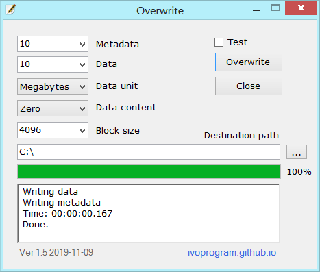 Erase & overwrite data, metadata & empty space on disk