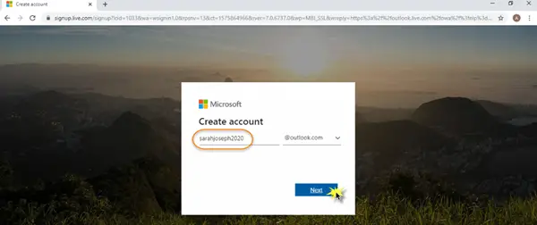 Create a new Outlook.com account