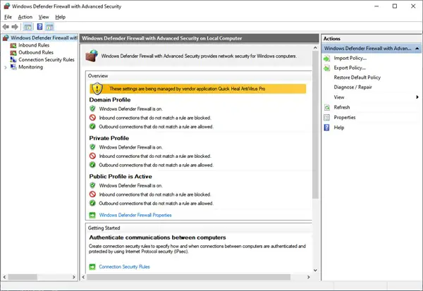 Windows Defender Firewall with Advanced Security