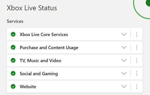 Xbox Live Status Web