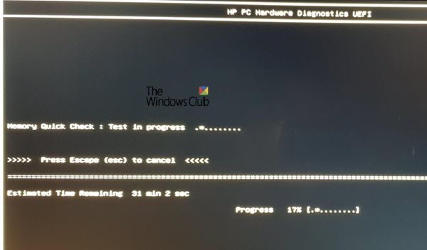 HP PC Hardware Diagnostics UEFI on Windows 10