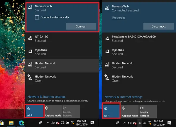 wifi doesnt connect automatically