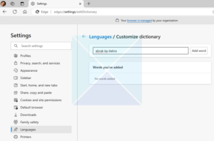 Enable or Disable Spell Checking in Edge for a specific language