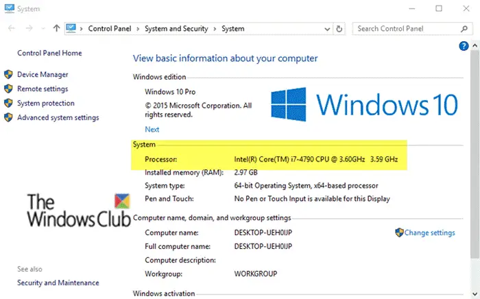 Processor frequencies do not match in Windows 10