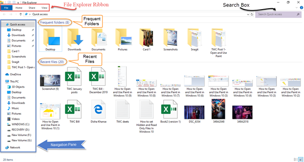 File Explorer - Features and Shortcuts