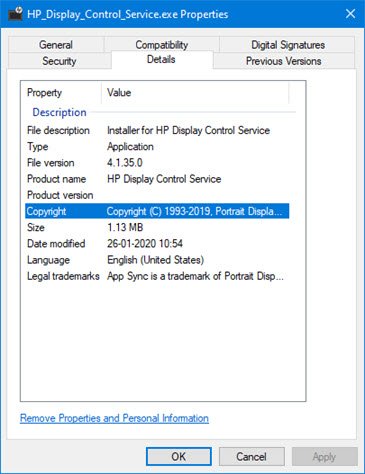 Hp Display Control Service Source and Company