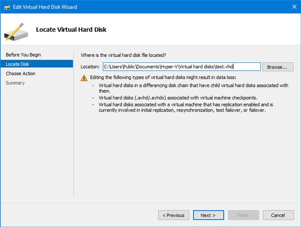 Convert VHD to VHDX using Hyper-V Manager