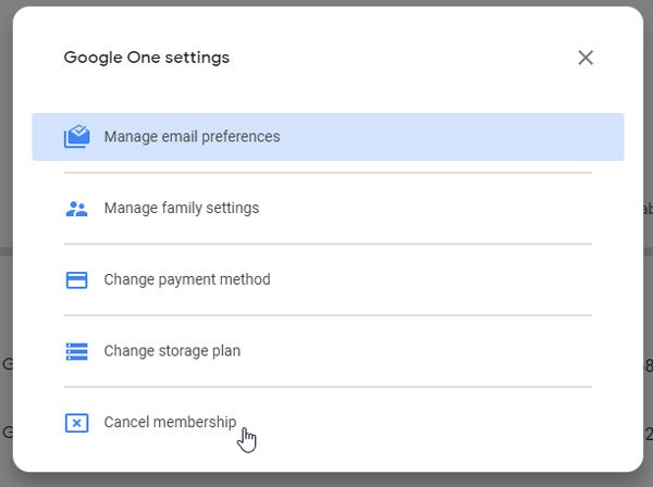 How to cancel Google One subscription