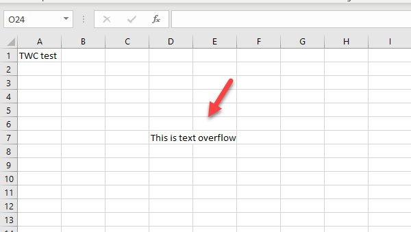 How to fix text-overflow in Microsoft Excel