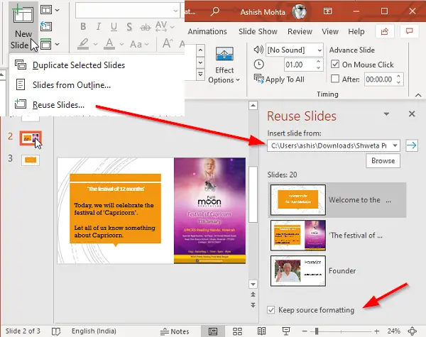 Reuse Slides Merge PowerPoint Presentations