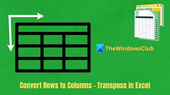 Transpose Excel Rows to Column
