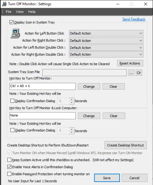 Turn Off Monitor Keyboard Shortcut