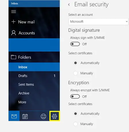 Windows 10 Mail Email Security