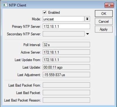 NTP client shows incorrect Time