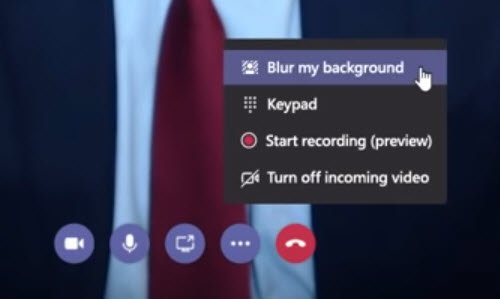 How to blur the background in Microsoft Teams meeting