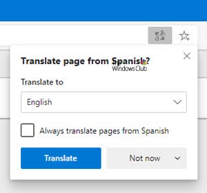 language in edge browser