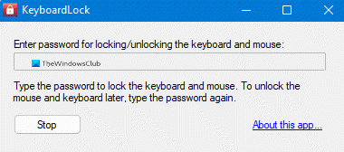 lock keyboard