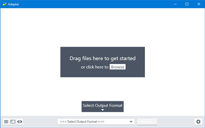 Adapter is a free image, audio, and video converter for Windows