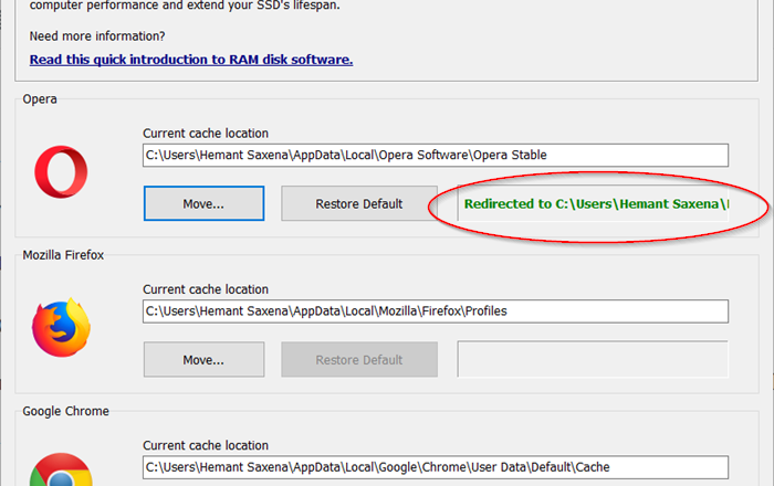 SoftPerfect Cache Relocator